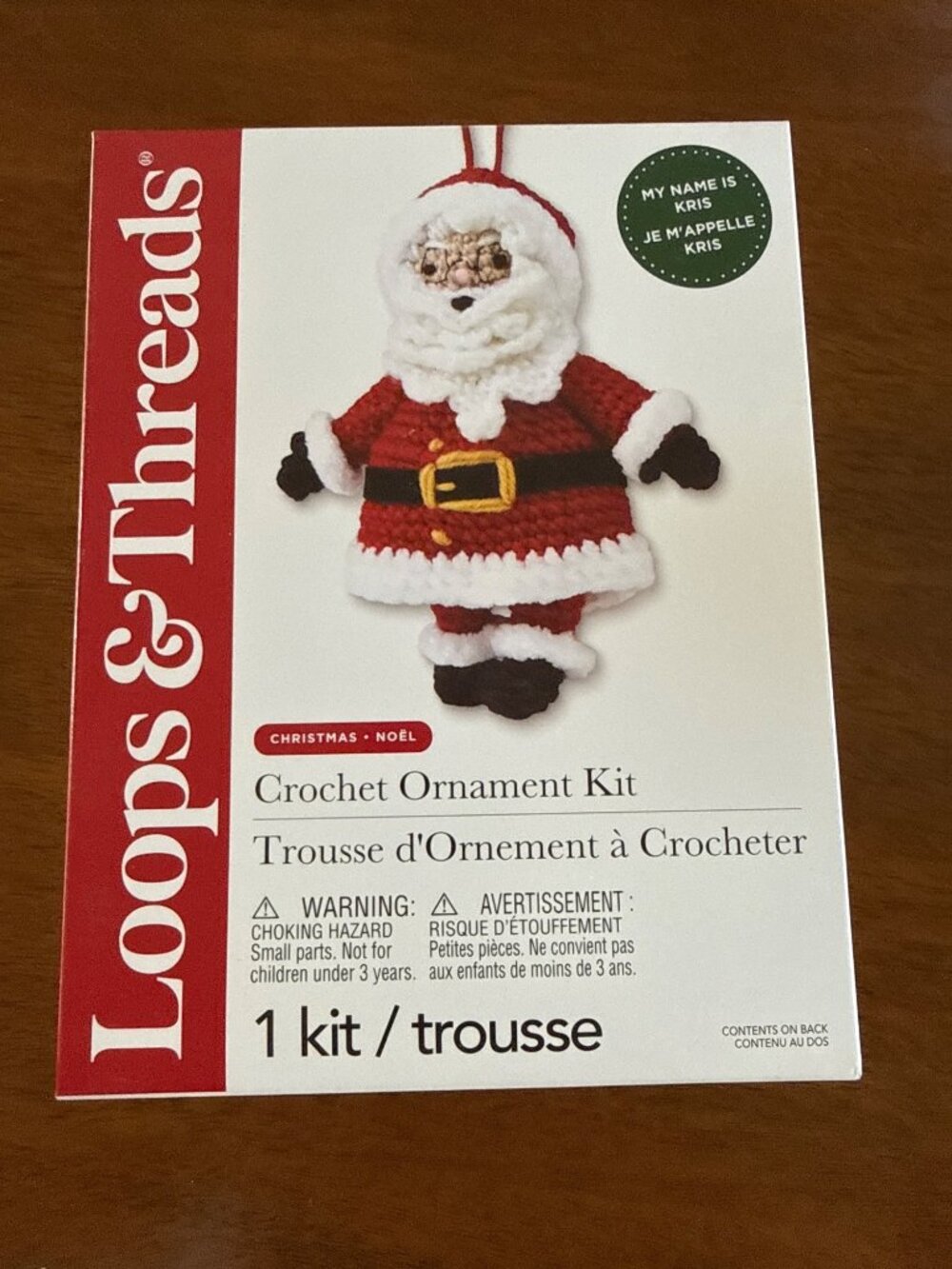 Loops & Threads Christmas Crochet Ornament Kit - Santa Poinsettia & Garland - Picture 6 of 7